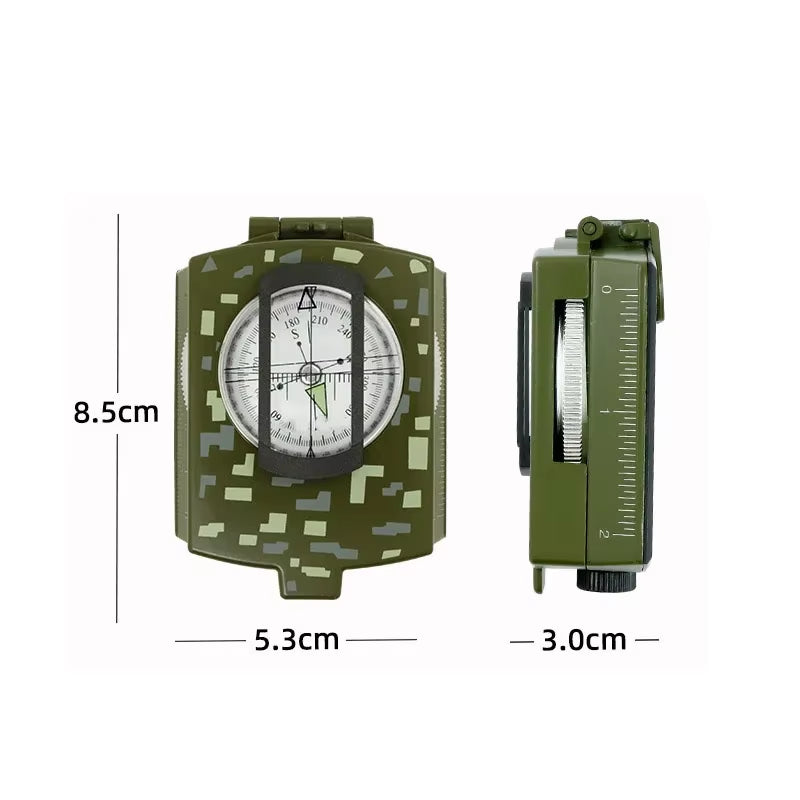 Tactical Survival Compass High Precision Professional Metal Sight Compass Luminous for Outdoor Hiking Climbing Exploring Geology