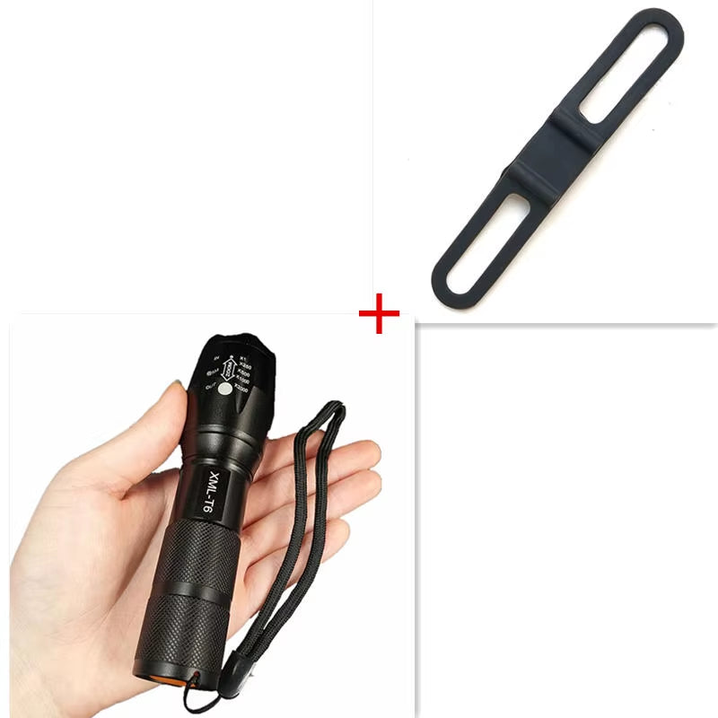 Portable Flashlight Tactical XML T6 LED Bicycle Light 5-Mode Zoomable Linternas Torch by 18650 or 3*AAA Cycling Front Light