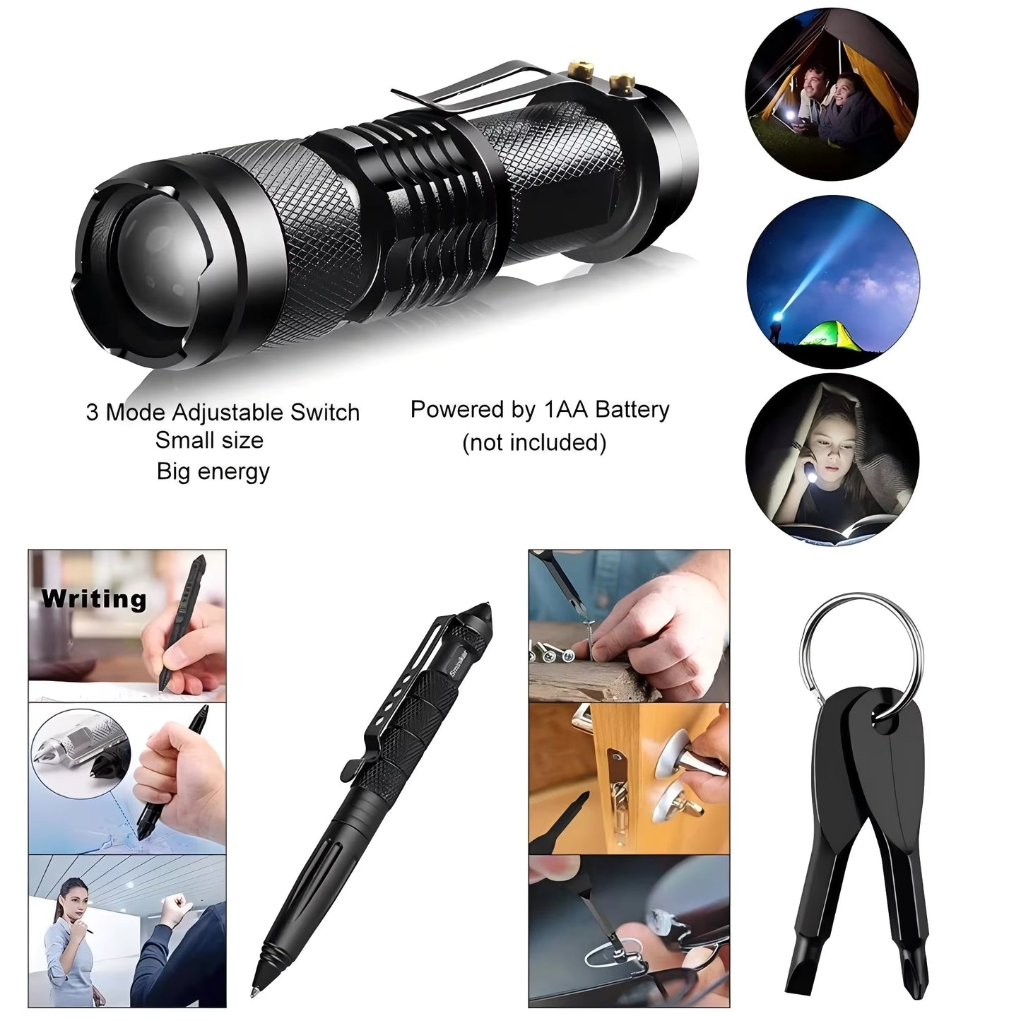 Emergency Survival Kit Gear Professional Militaryfirst Aid Kitl Equipment for Men Dad Husband Who like Hiking Camping Outdoor