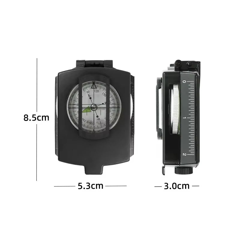 Tactical Survival Compass High Precision Professional Metal Sight Compass Luminous for Outdoor Hiking Climbing Exploring Geology