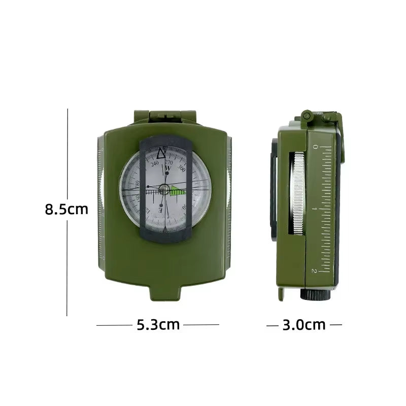 Tactical Survival Compass High Precision Professional Metal Sight Compass Luminous for Outdoor Hiking Climbing Exploring Geology