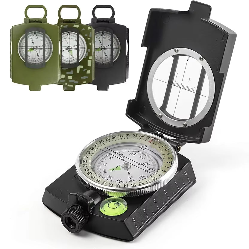 Tactical Survival Compass High Precision Professional Metal Sight Compass Luminous for Outdoor Hiking Climbing Exploring Geology